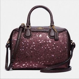 Coach Bennett Heart Glitter Micro Satchel F38063